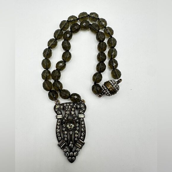 Heidi Daus Iris Swarovski Crystal, Art Deco style necklace! - Picture 4 of 14